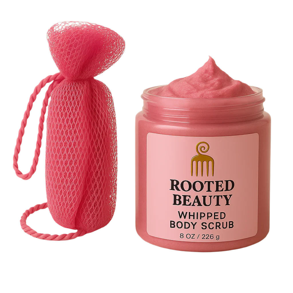 Sustainable Sourced Authentic African Net Sponge + Clean Body Scrub Set